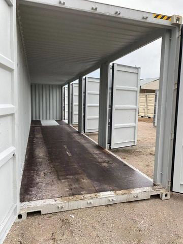 40 ft High Cube Multi-Door Storage Container and Skid